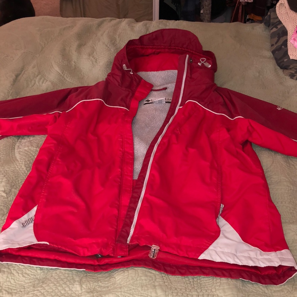 Red and burgundy Columbia Jacket